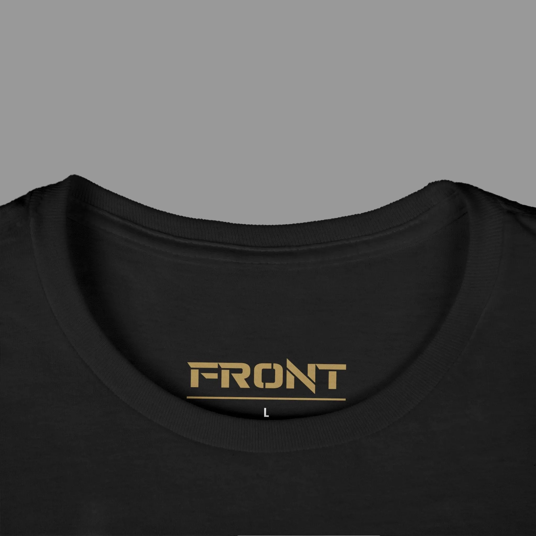 FRONT™ FORTIUM SIGILLUM Signature Gold Edition I Black Essential Women's Tee