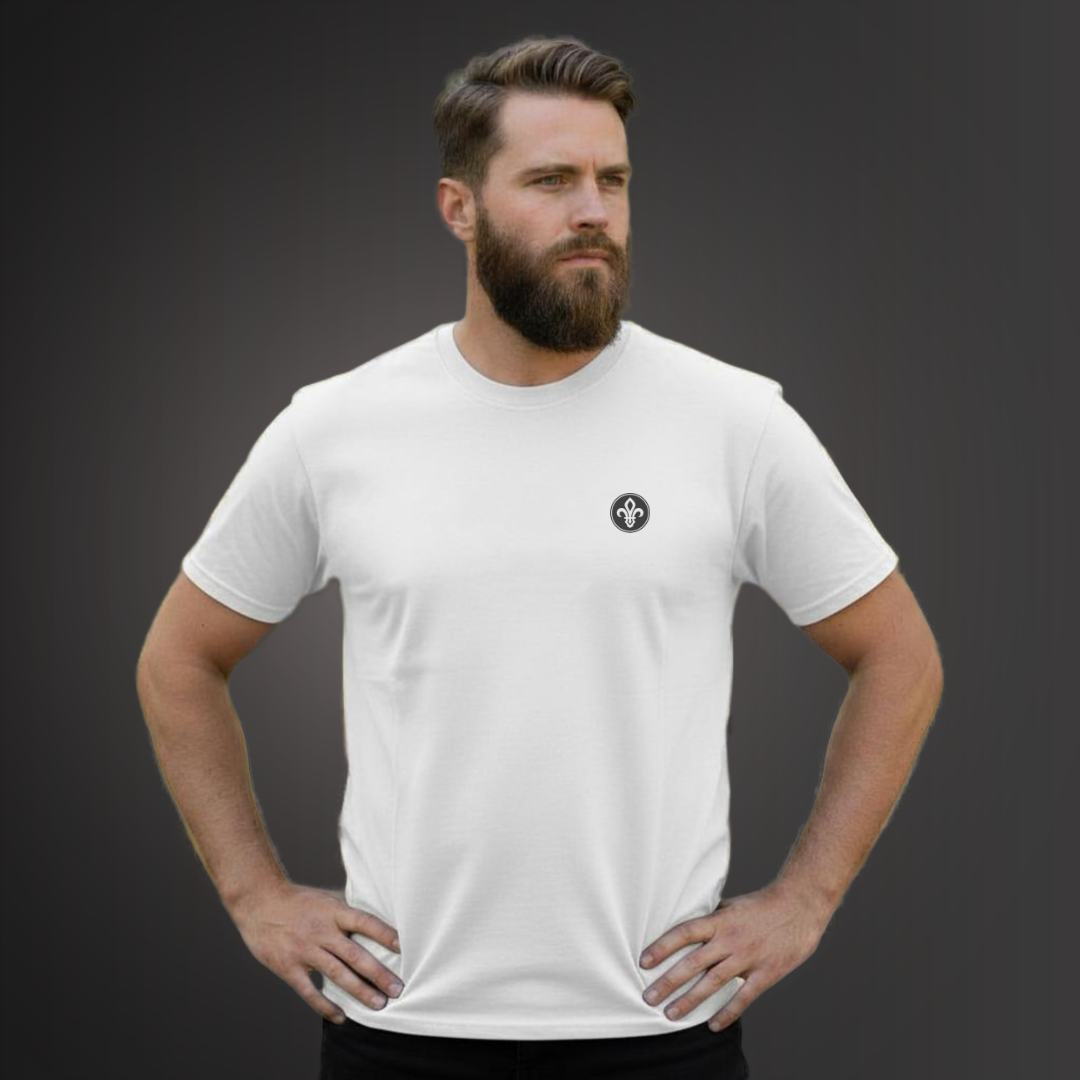 FRONT™ Icon Core Charcoal I White Essential Unisex Tee