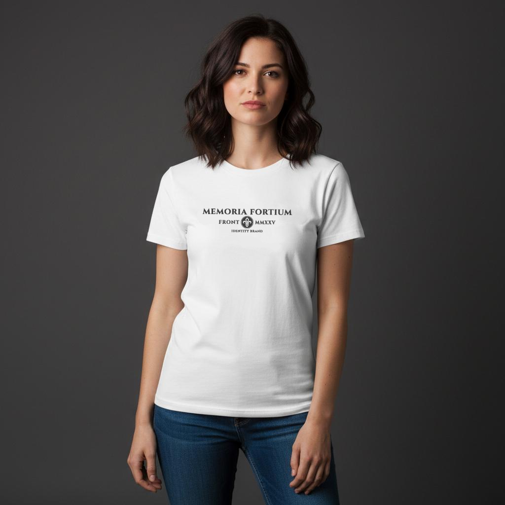 FRONT™ MF Core Charcoal I White Essential Unisex Tee