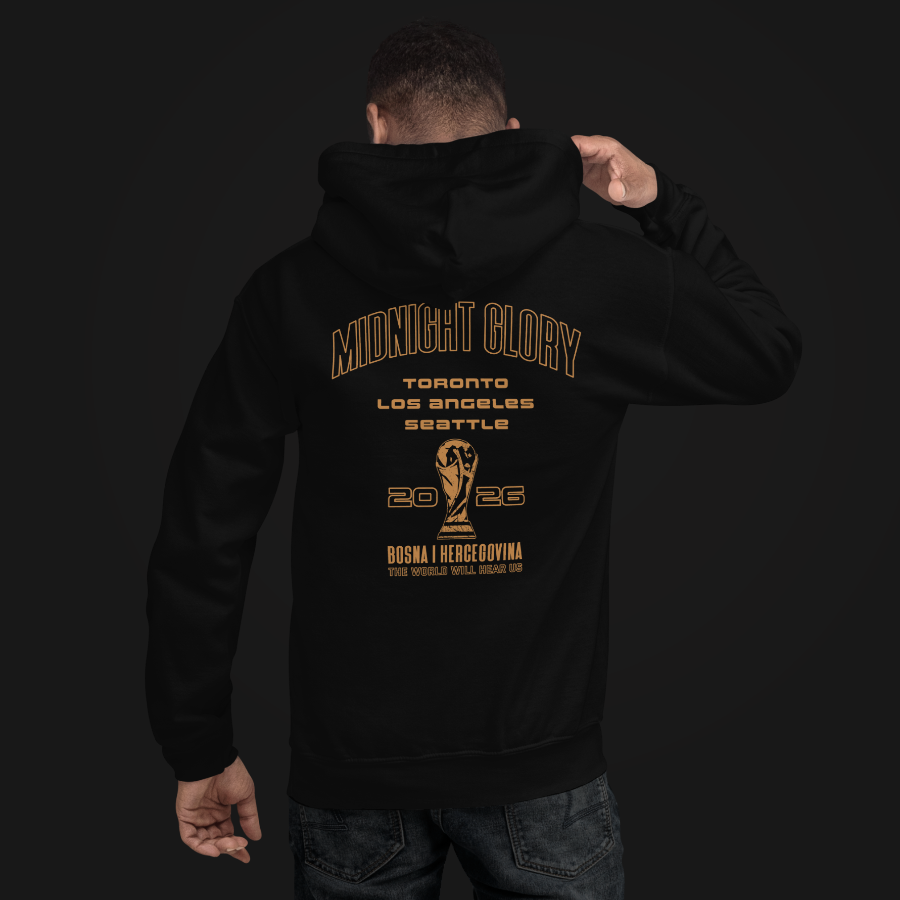 FRONT™ MIDNIGHT GLORY LTD World Cup 2026 I Black Essential Unisex Hoodie