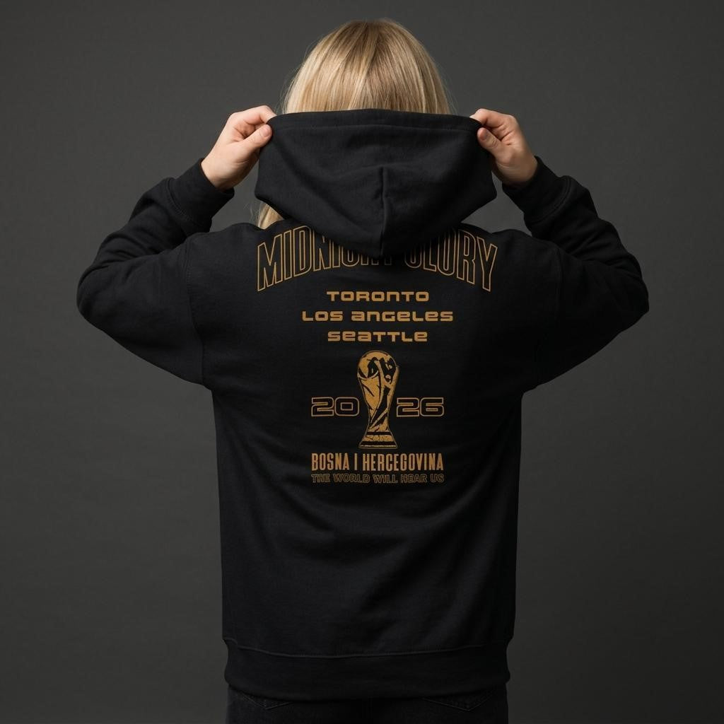 FRONT™ MIDNIGHT GLORY LTD World Cup 2026 I Black Essential Unisex Hoodie