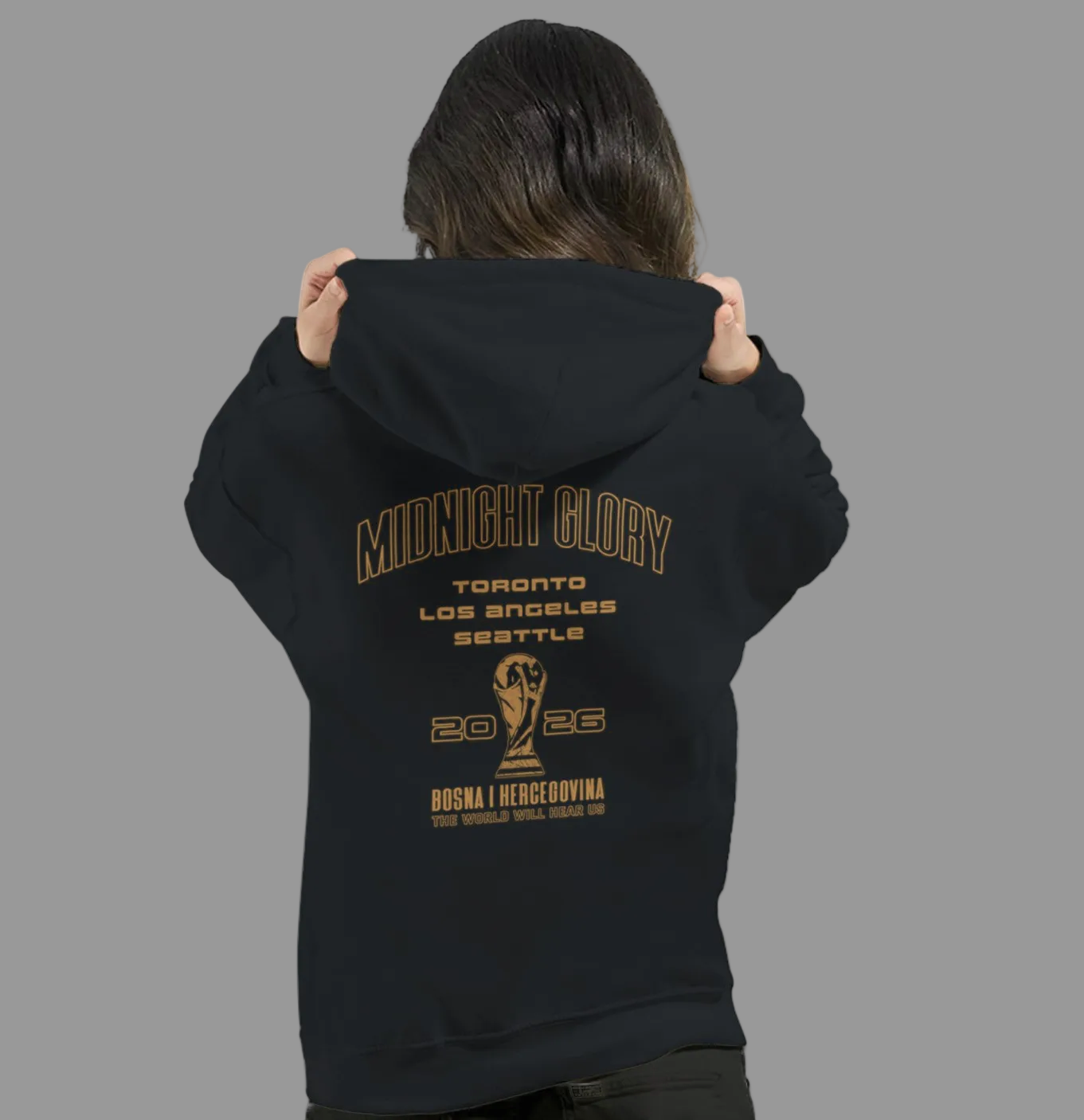 FRONT™ MIDNIGHT GLORY LTD World Cup 2026 I Black Essential Unisex Hoodie