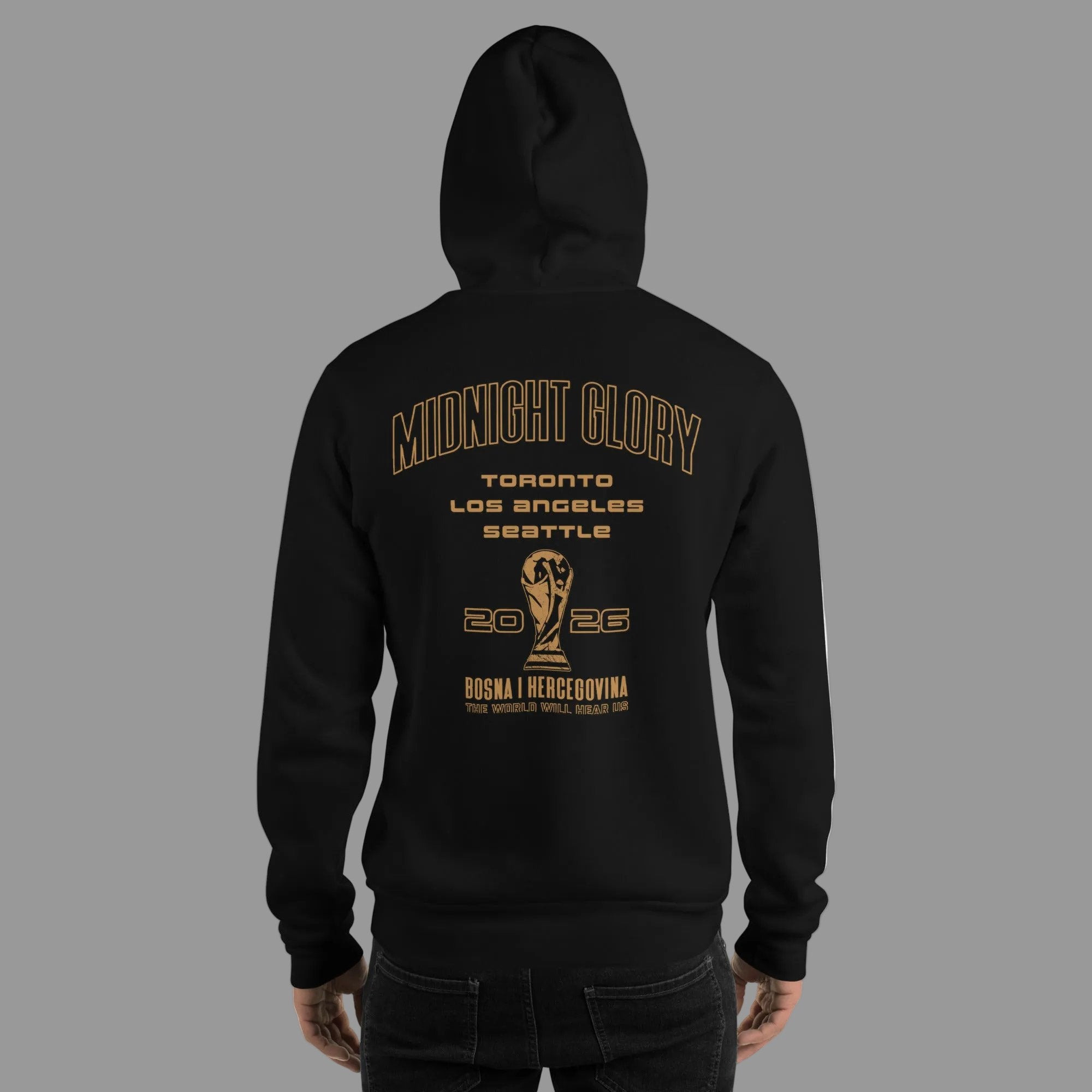 FRONT™ MIDNIGHT GLORY LTD World Cup 2026 I Black Essential Unisex Hoodie