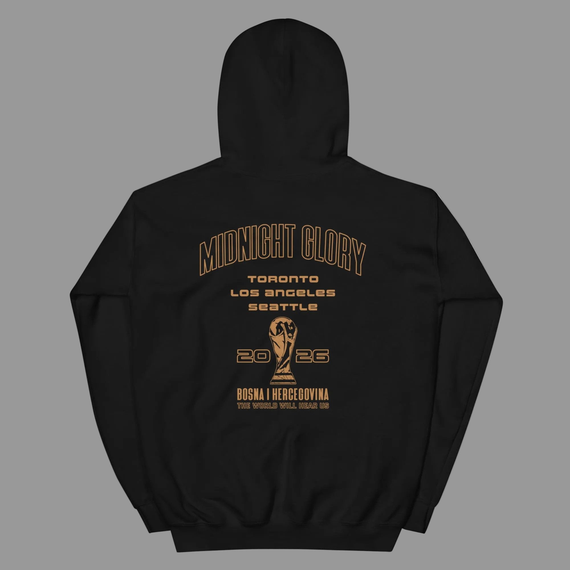 FRONT™ MIDNIGHT GLORY LTD World Cup 2026 I Black Essential Unisex Hoodie