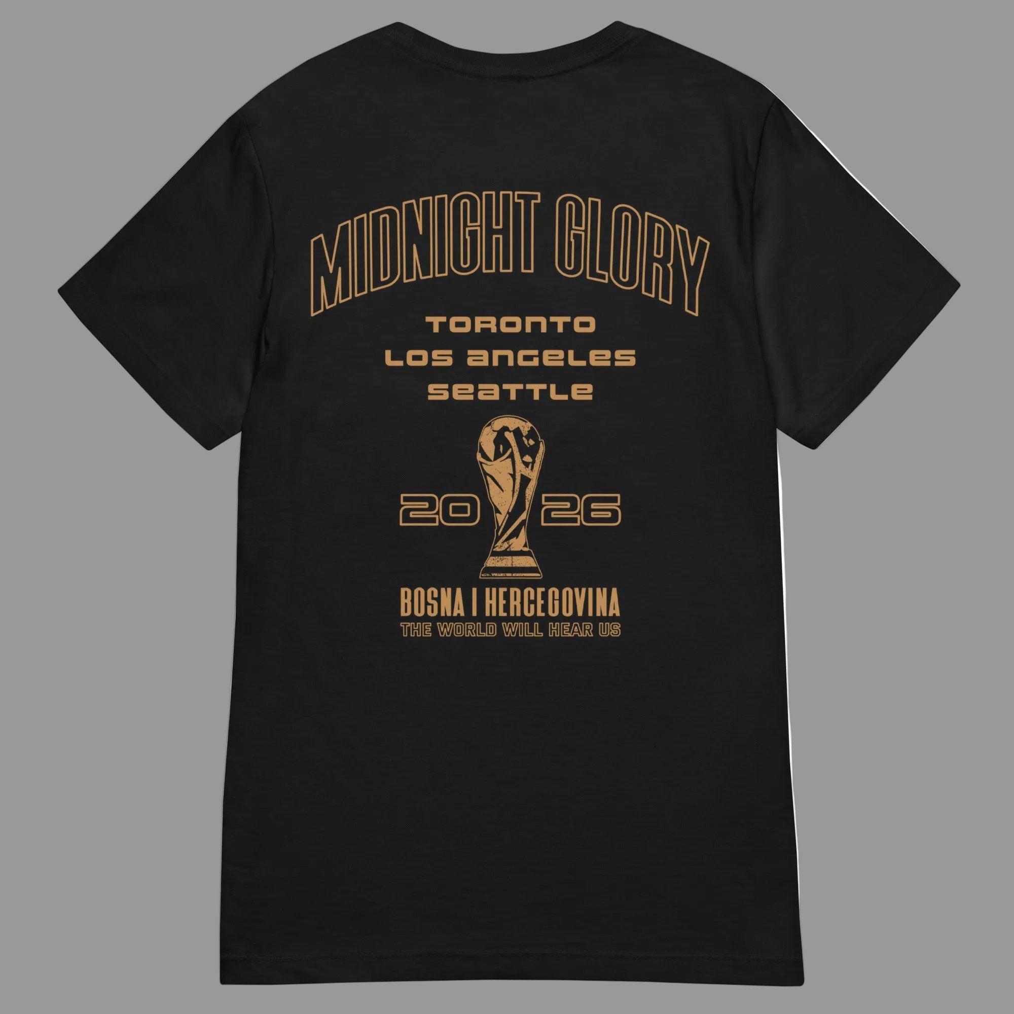 FRONT™ MIDNIGHT GLORY LTD World Cup 2026 I Black Essential Unisex Tee